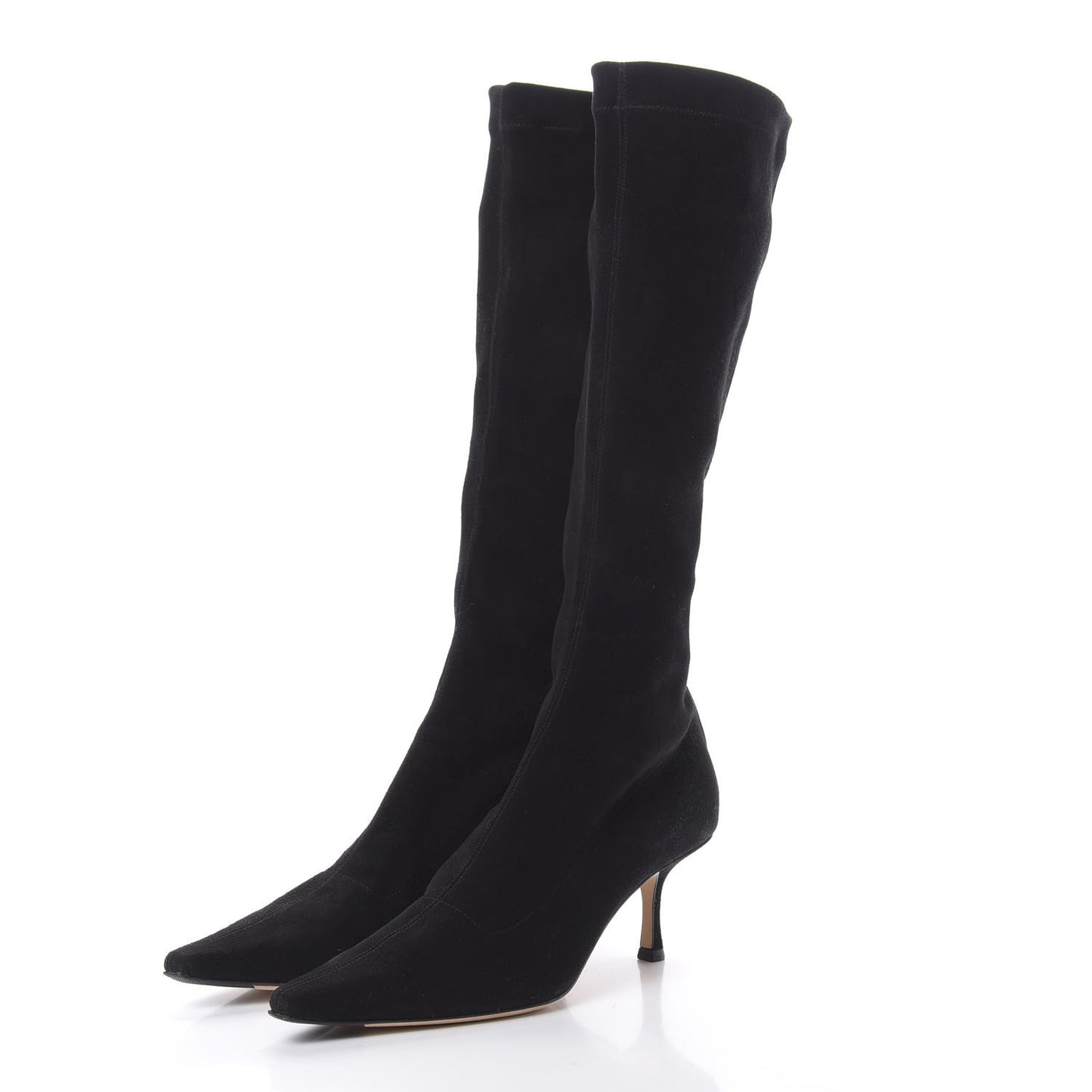 Suede Holly Stretch Knee High Boots 37 Black