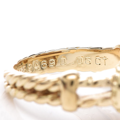 Van Cleef & Arpels 18K Yellow Gold Diamond Vintage Alhambra Ring 49 4.75 6 of 6