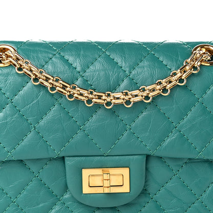 Chanel Aged Calfskin Quilted 2.55 Reissue Mini Flap Green 8 of 10