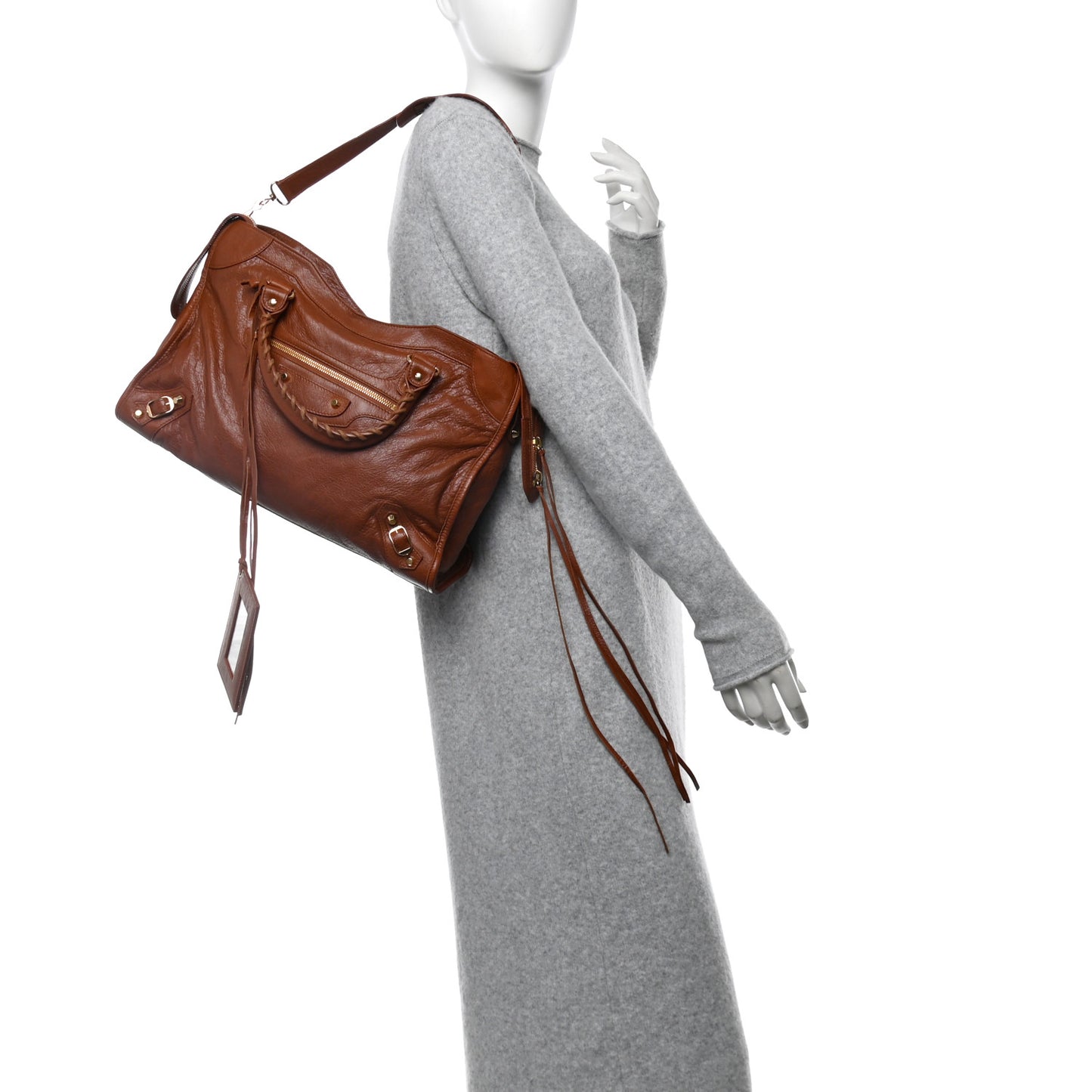 Agneau Classic Gold Hardware City Marron Cognac
