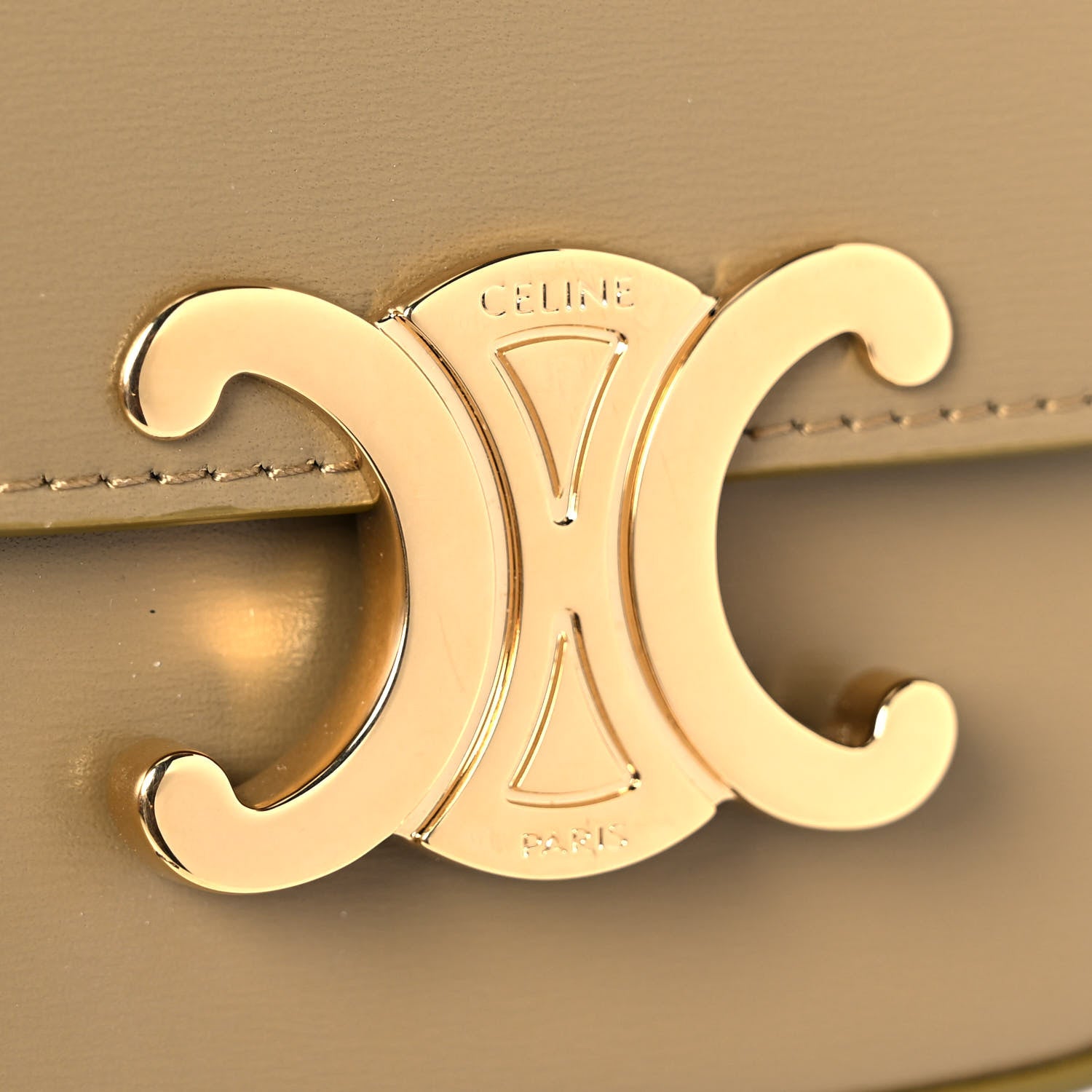 Celine Shiny Calfskin Mini Triomphe Olive 12 of 14