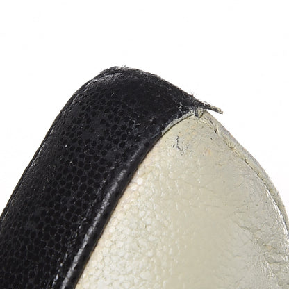 Chanel Lambskin Cap Toe Espadrille Wedge Pumps 40 Beige Black 14 of 20