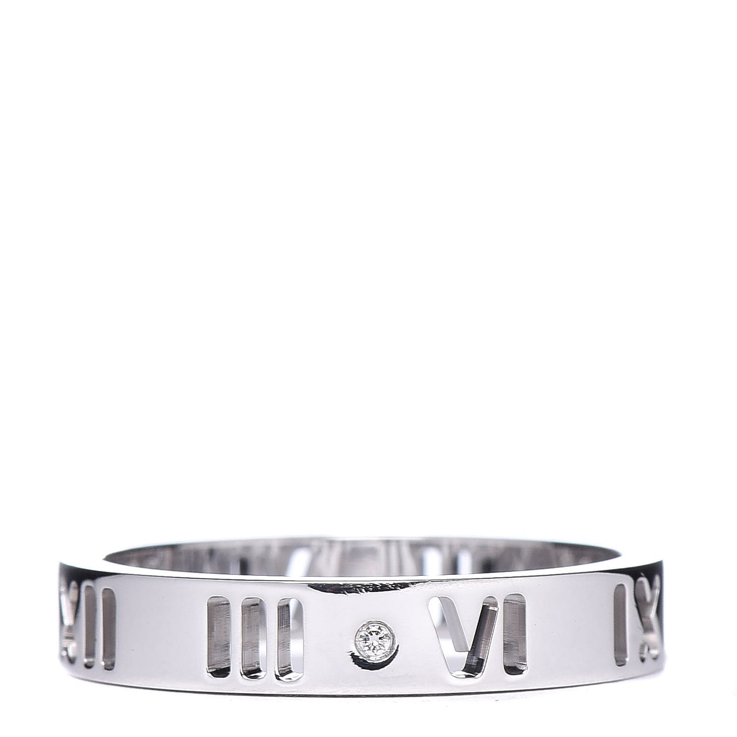 18K White Gold Diamond Atlas Pierced Ring 51 5.75