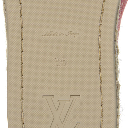 Louis Vuitton Canvas Blue Shore Espadrille Flats 35 Corail 6 of 7