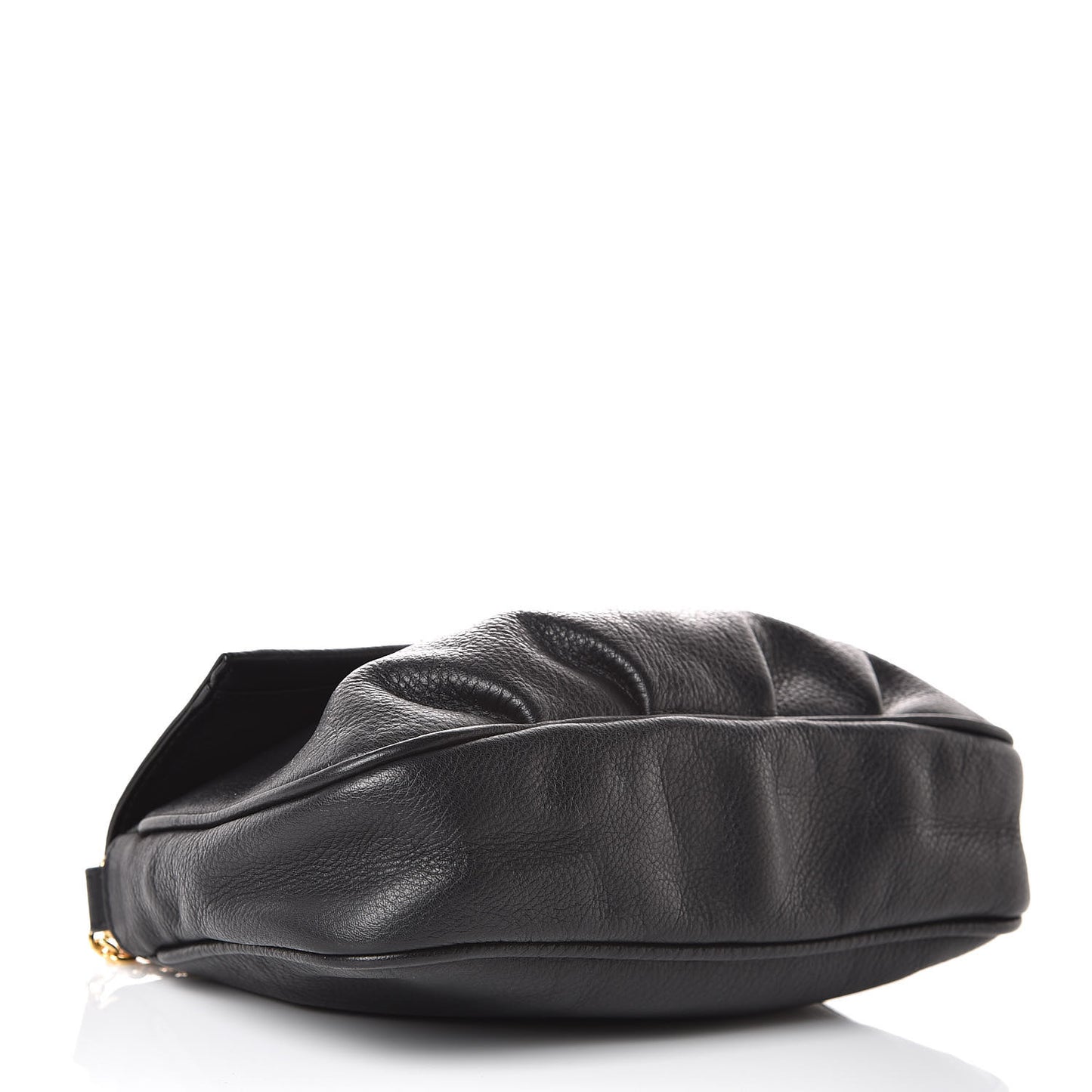 Vitello Flamingo Fendista Pouchette Crossbody Black