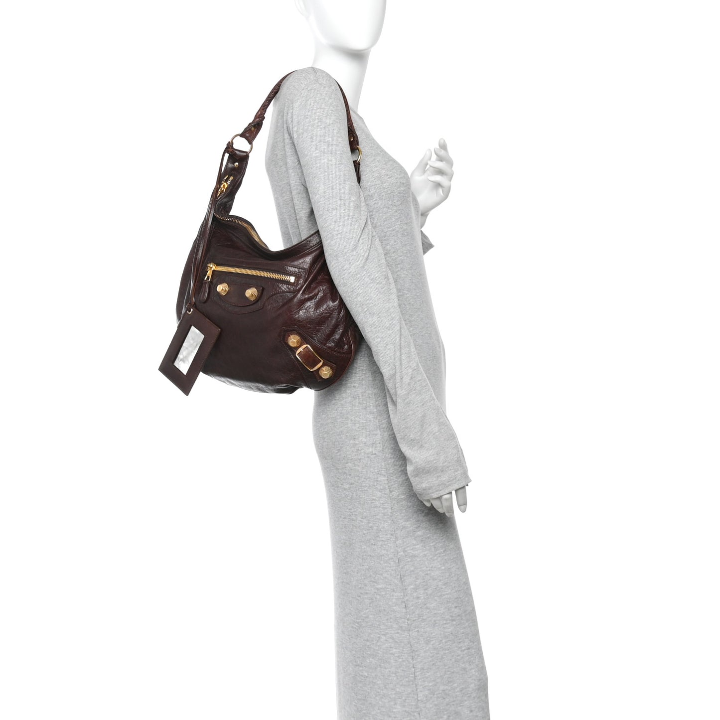 Chevre Giant 21 Gold Hardware Hobo Mogano