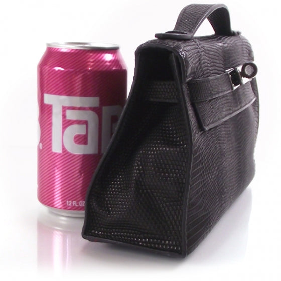 Hermes Lizard Kelly Pochette Clutch Black 3 of 8