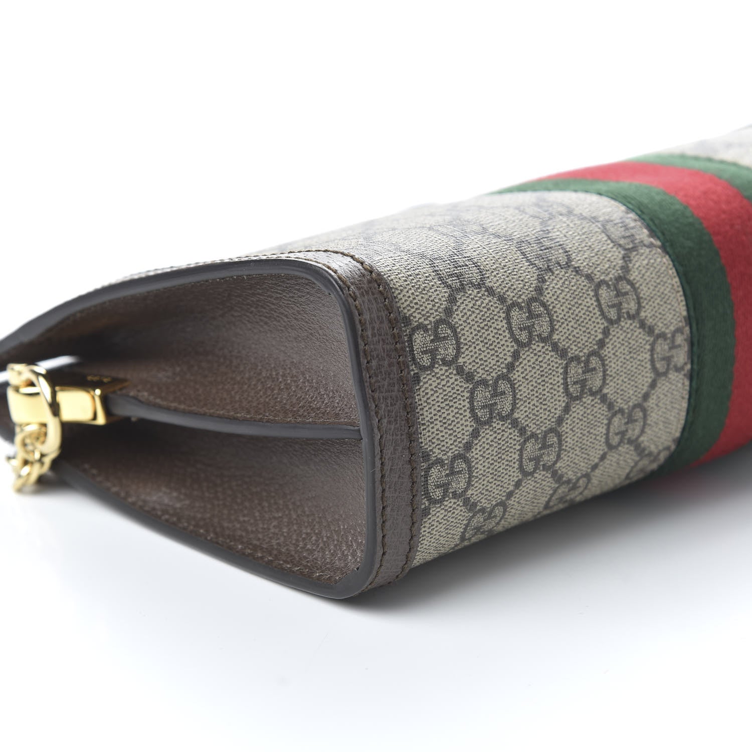 Gucci GG Supreme Monogram Web Small Ophidia Chain Shoulder Bag Brown 6 of 10