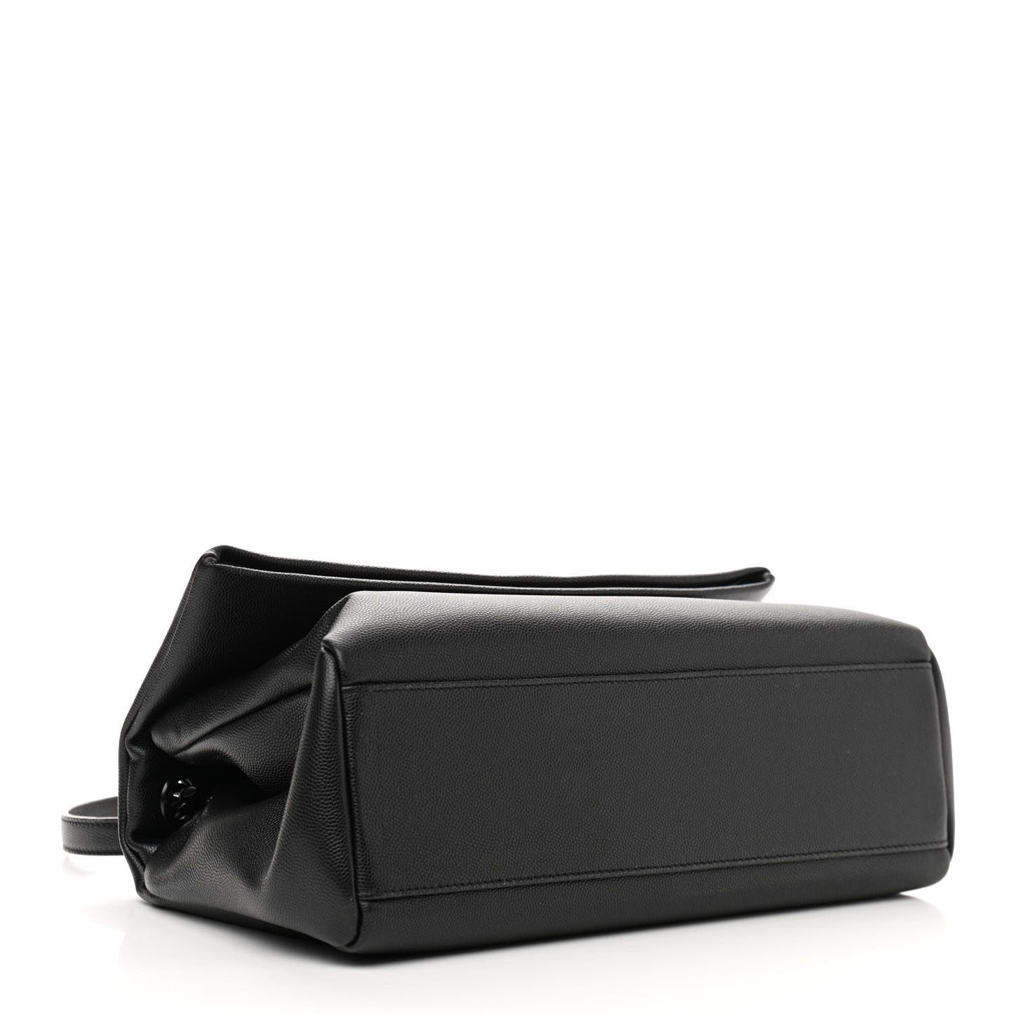 Grain De Poudre Medium West Hollywood Monogram Fold-Over Black