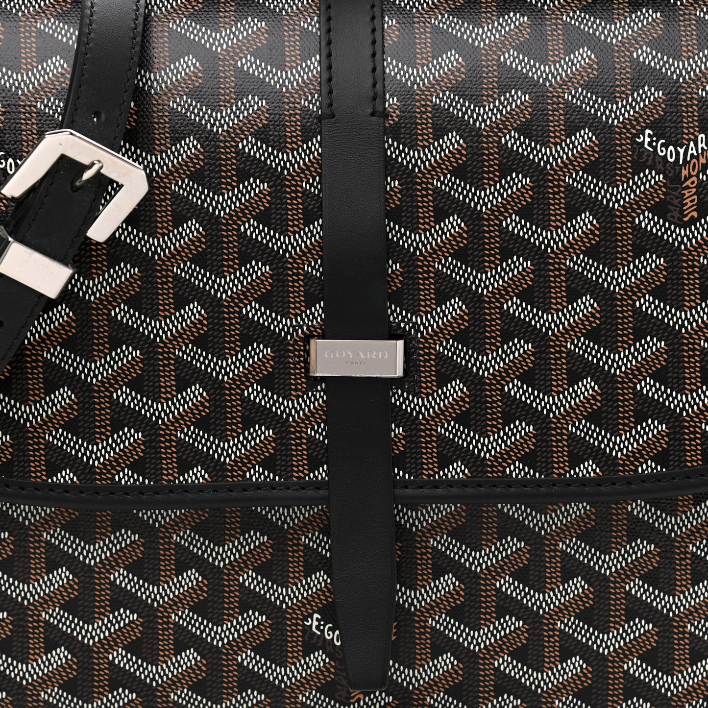 Goyardine Belvedere II MM Messenger Bag Black