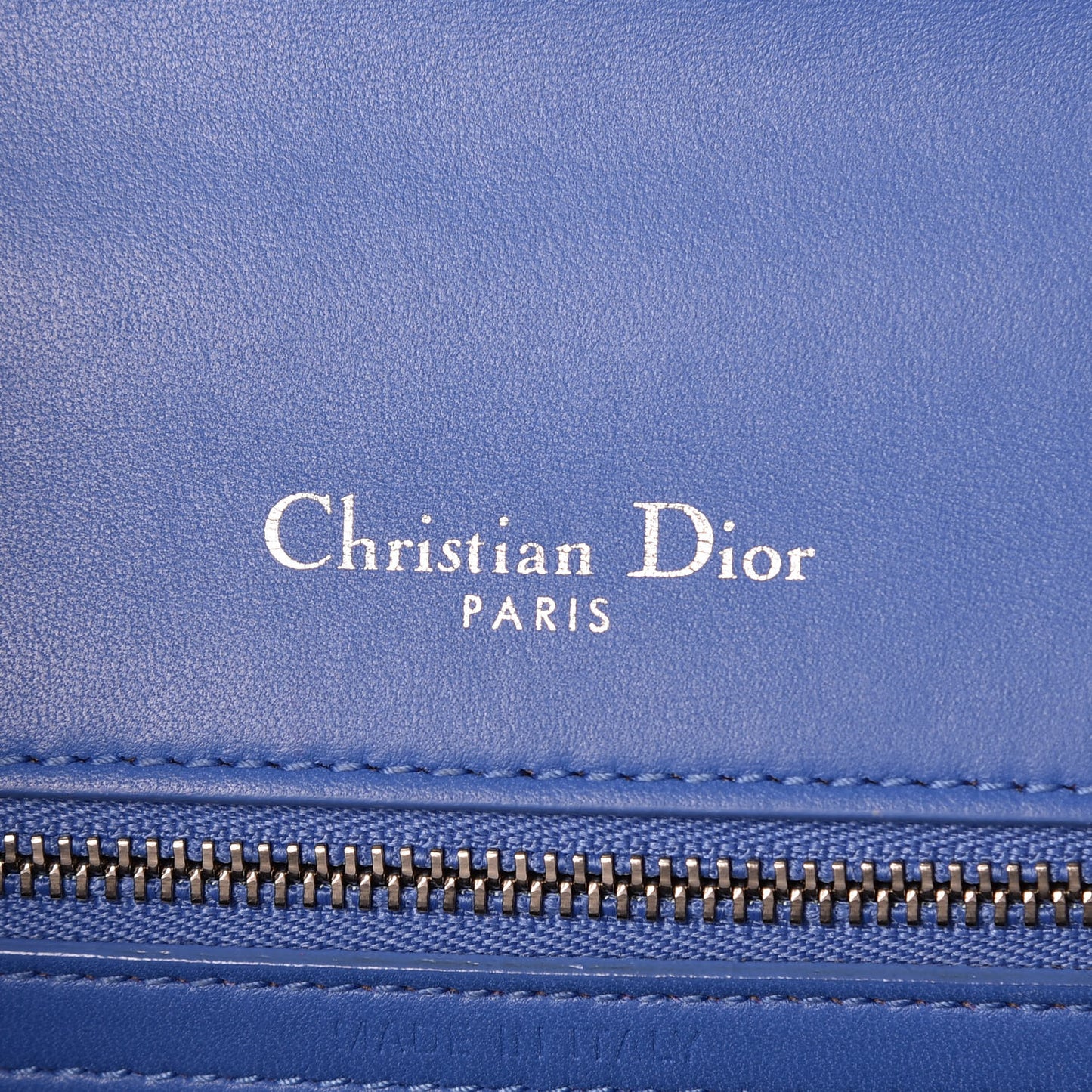 Lambskin Small Diorama Flap Bag Blue