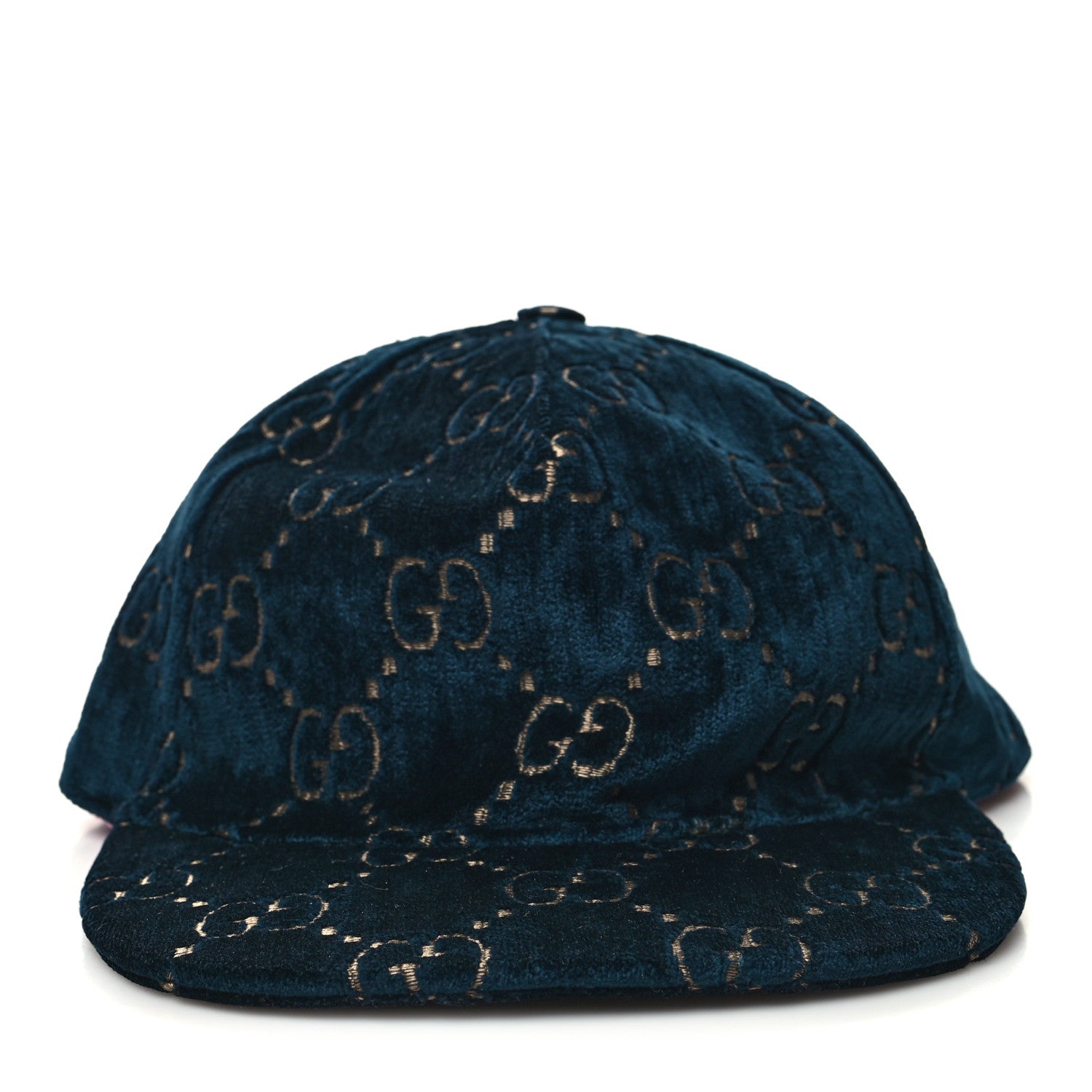 Gucci Velvet GG Monogram Baseball Hat L Blue 2 of 8