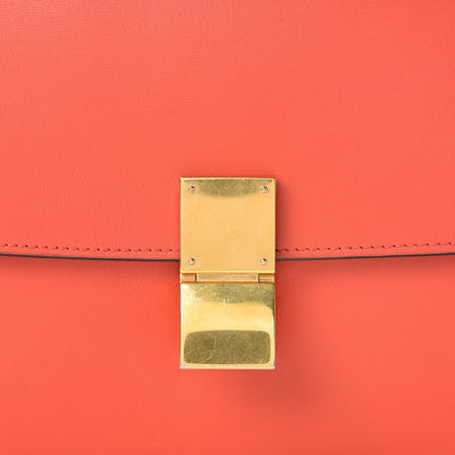 Celine Box Calfskin Medium Classic Box Flap Bag Poppy 8 of 12