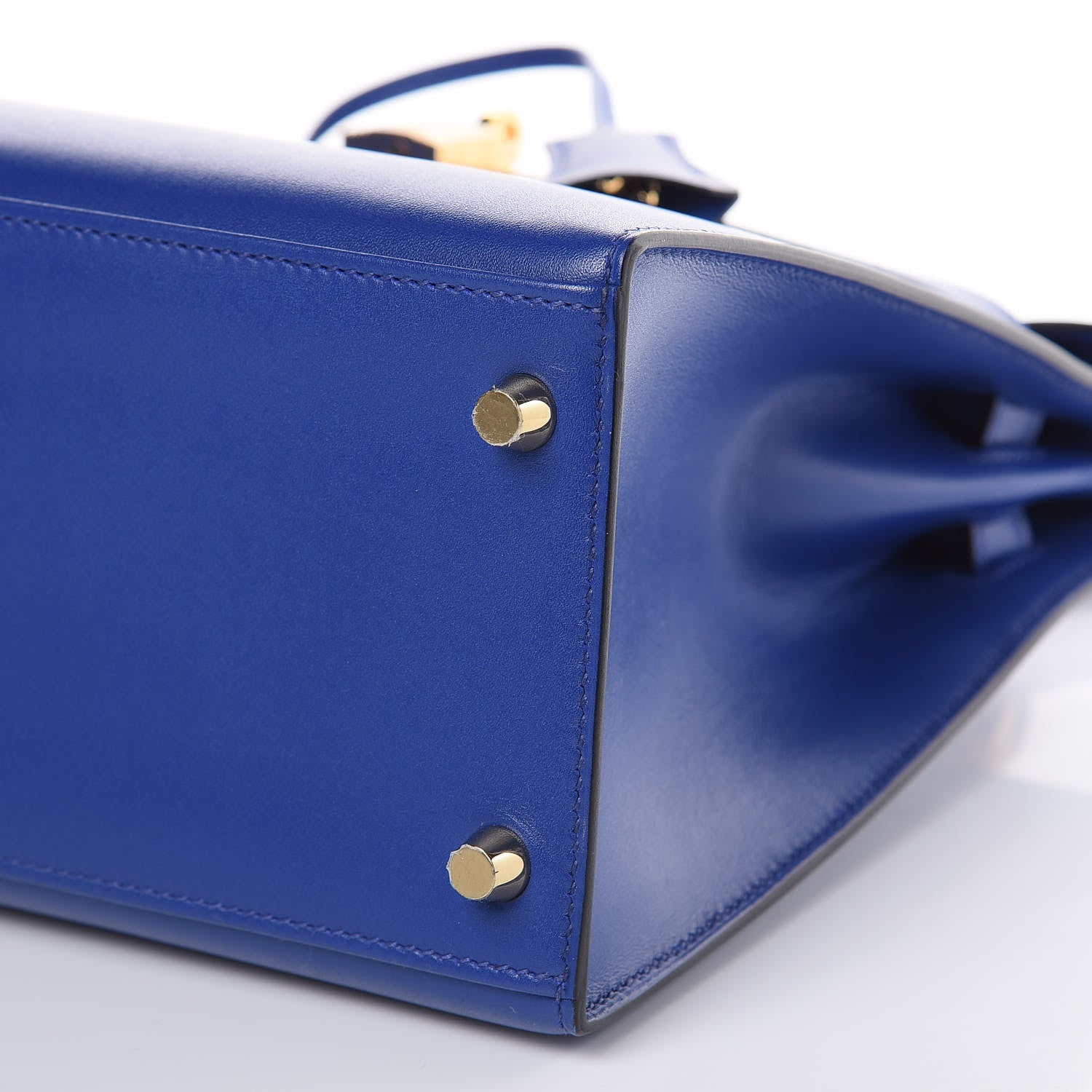 Hermes Tadelakt Kelly Sellier 28 Bleu Electrique 28 of 33