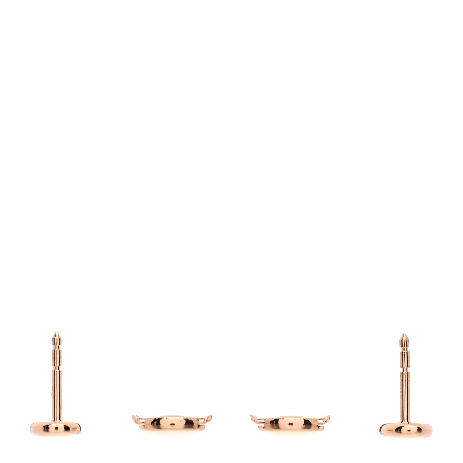 Hermes 18K Rose Gold TPM Farandole Stud Earrings 3 of 5