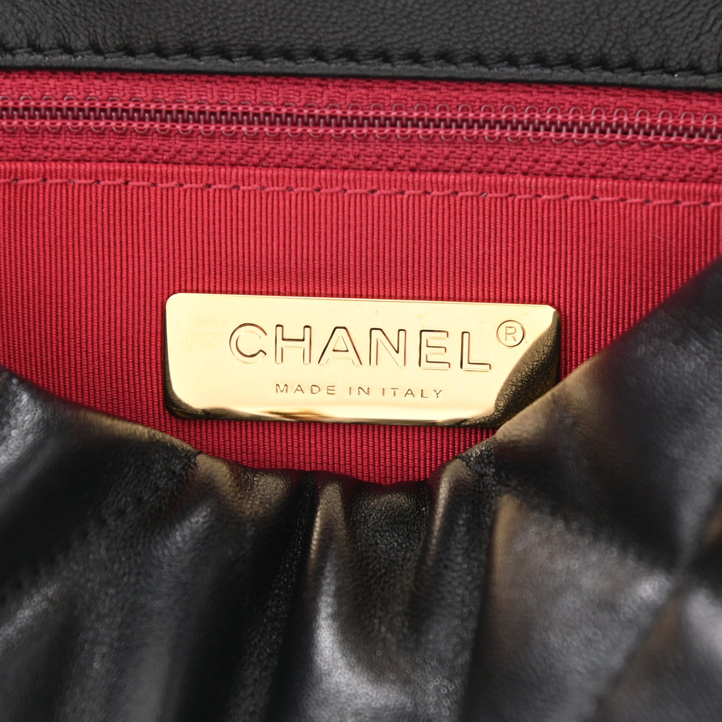 Lambskin Quilted Medium Chanel 19 Flap Black