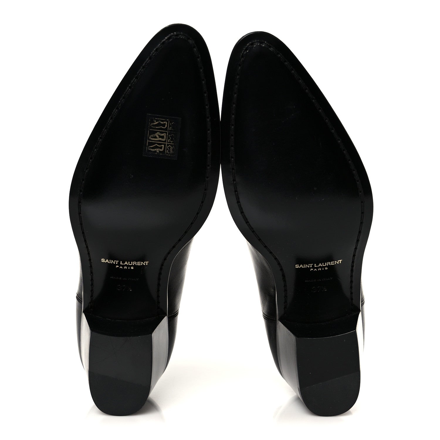 Saint Laurent Incrociato Muriel Vassili 60 Ankle Zip Boots 37.5 Black 6 of 10
