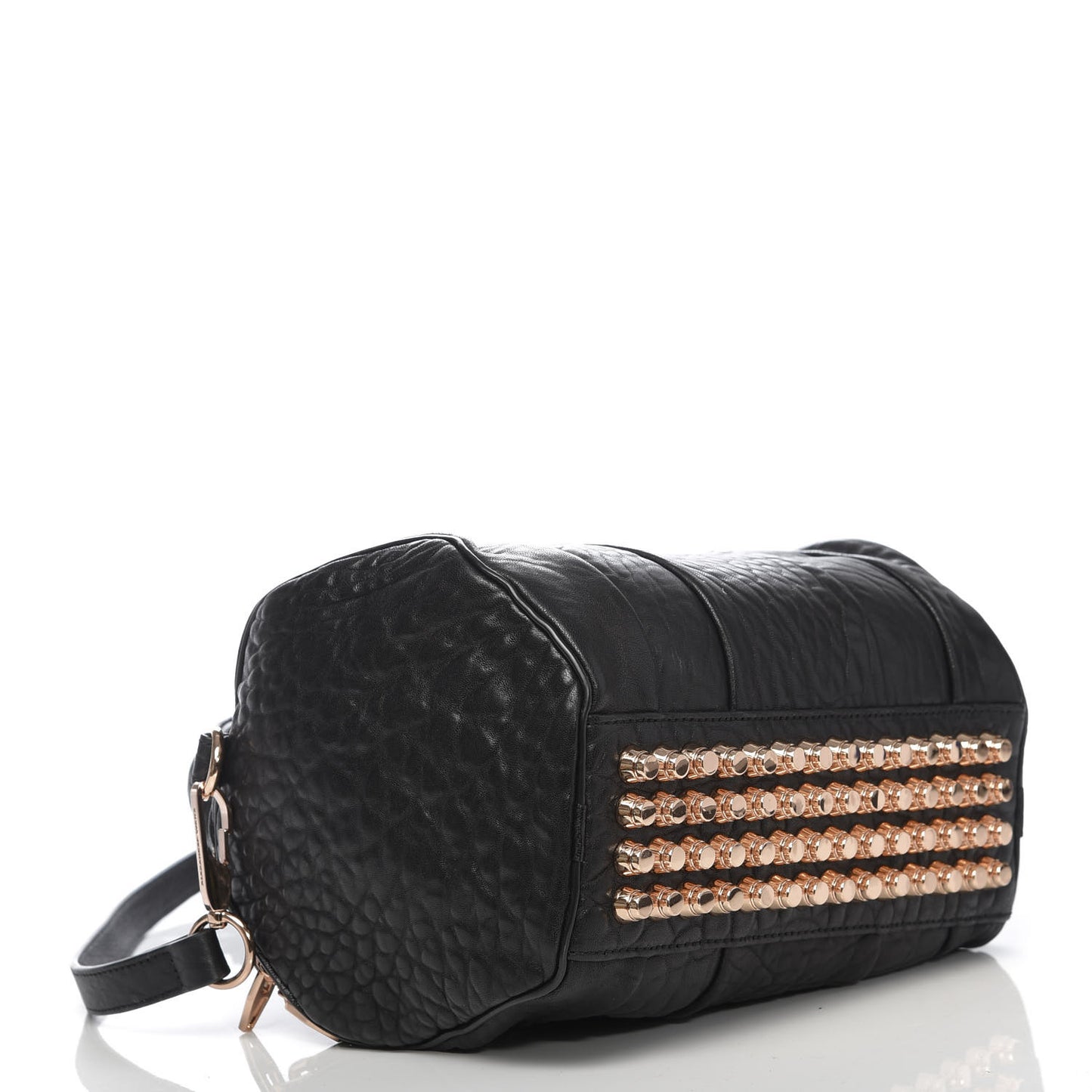 Pebbled Lambskin Rockie Black Rose Gold Hardware