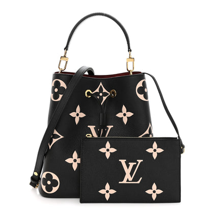 Louis Vuitton Empreinte Monogram Giant Neonoe MM Black Beige 1 of 13