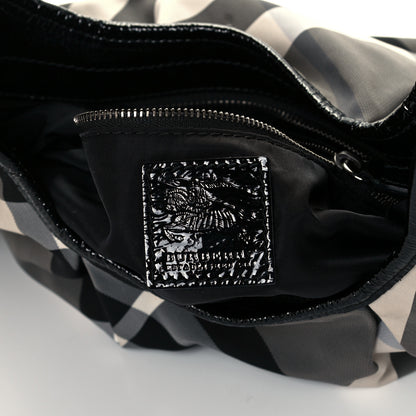 Burberry Beat Check Small Brooklyn Hobo Black 6 of 11