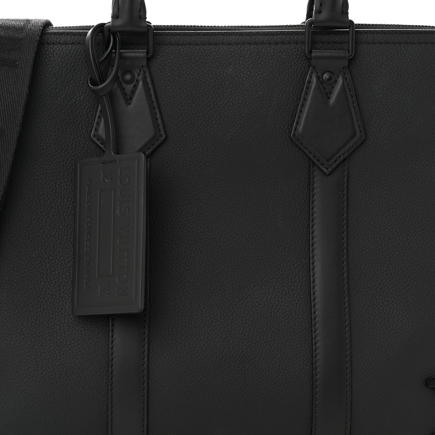 Calfskin Aerogram Takeoff Briefcase Black