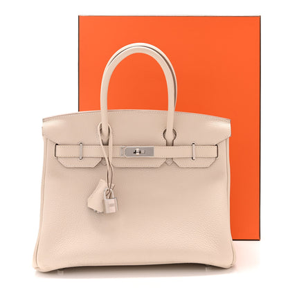 Hermes Togo Horseshoe Birkin 30 Craie Gris Perle 13 of 13