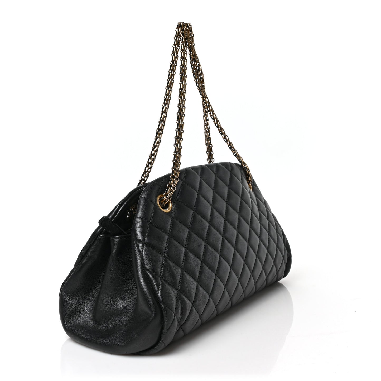 Lambskin Quilted Medium Just Mademoiselle Black