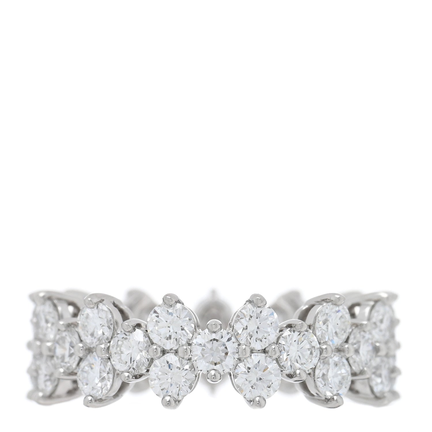 Tiffany Platinum Diamond Aria Band Ring 46 3.75 1 of 5