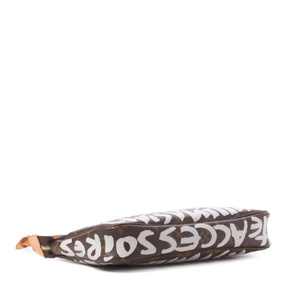 Louis Vuitton Monogram Graffiti Pochette Accessories Silver 4 of 8
