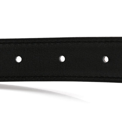 Hermes Swift Epsom 24mm Mini Constance H Belt 80/32 Black Etoupe 4 of 6