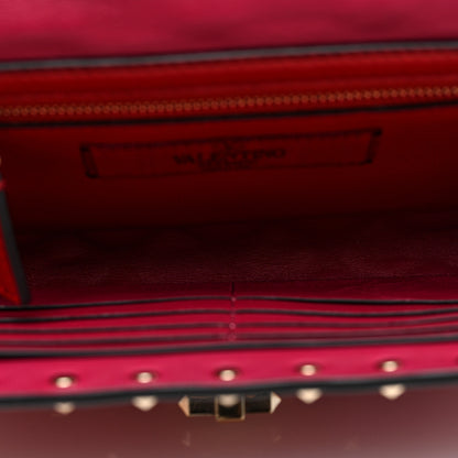 Valentino Garavani Nappa Rockstud Spike Wallet On Chain Disco Pink 5 of 9