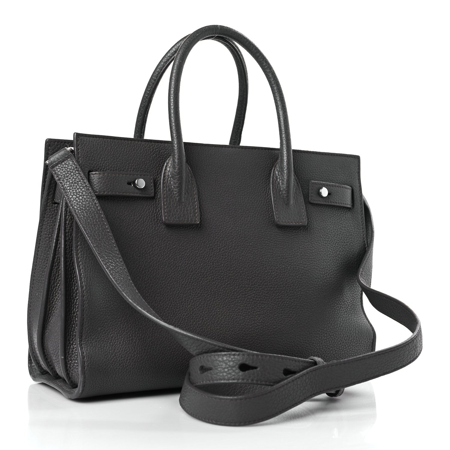 Saint Laurent Grained Calfskin Baby Sac De Jour Souple Coal 4 of 11