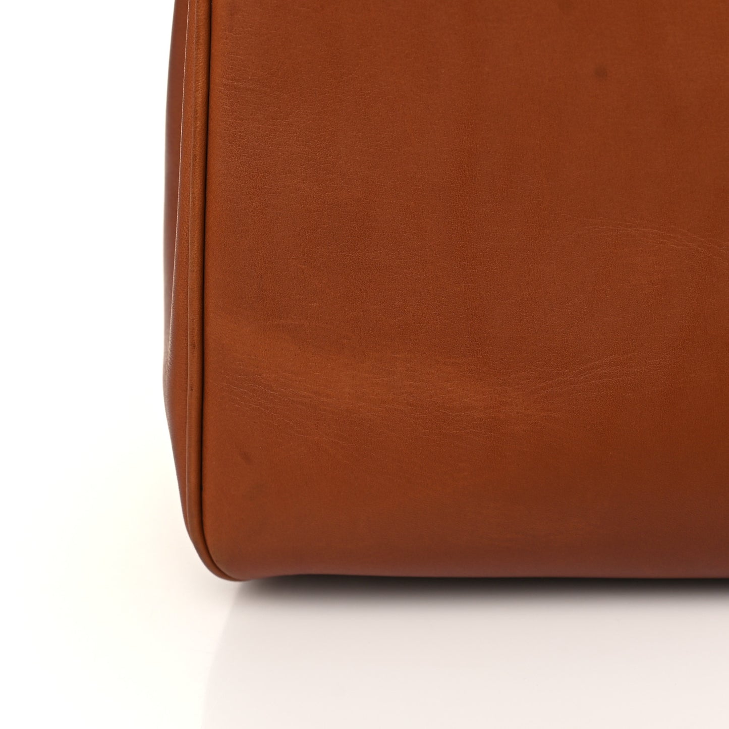 Satinated Calfskin Medium 16 Top Handle Bag Tan