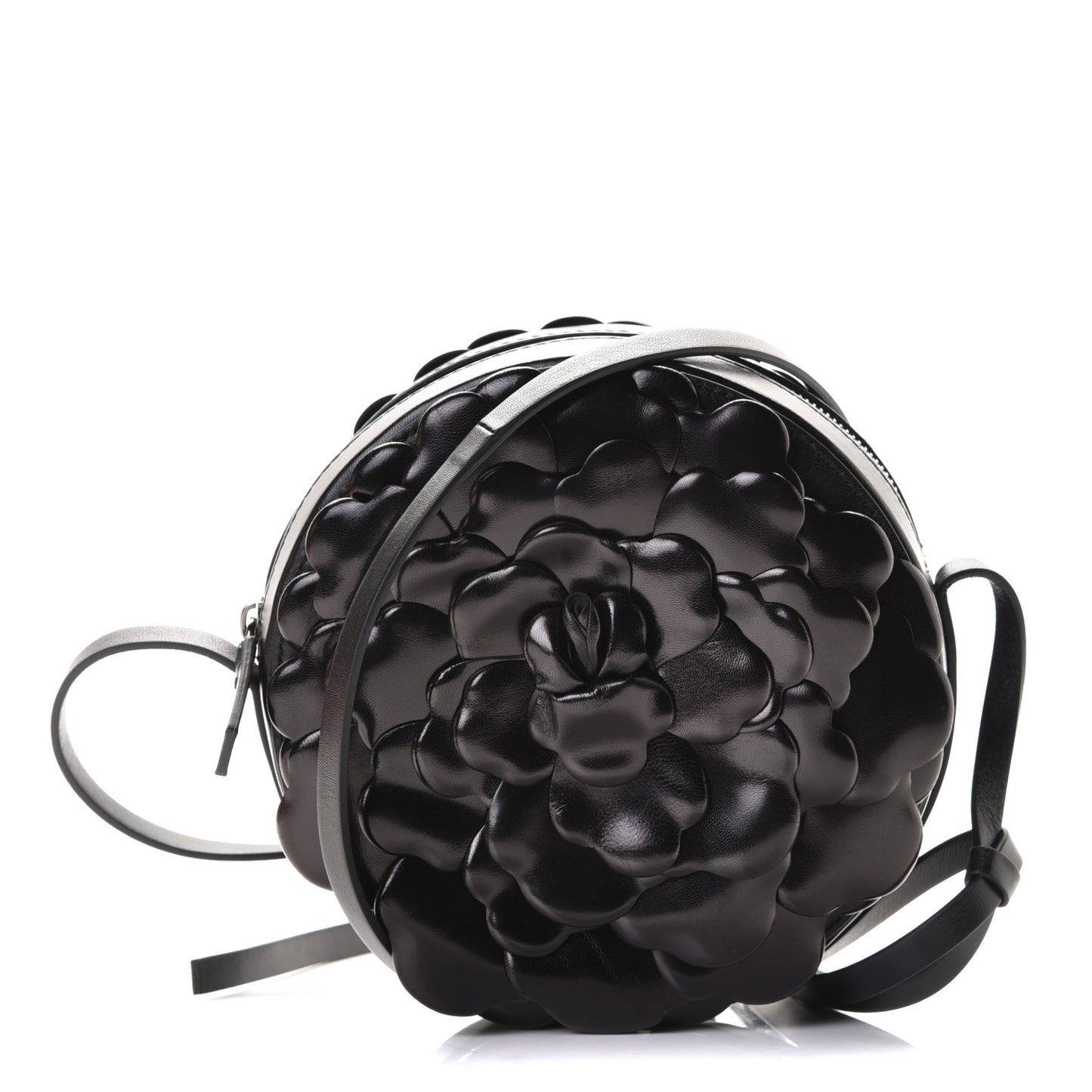 Nappa Atelier 03 Rose Edition Round Crossbody Bag Black