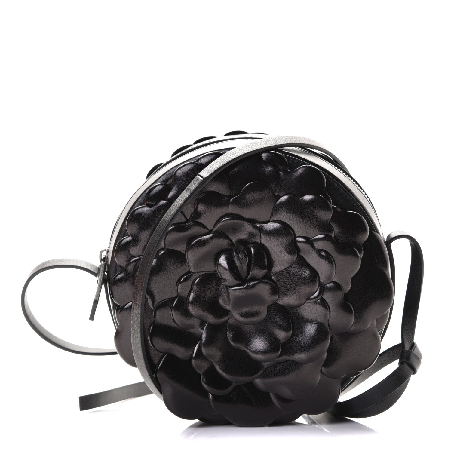 Valentino Garavani Nappa Atelier 03 Rose Edition Round Crossbody Bag Black 1 of 4