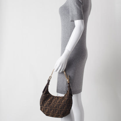 Fendi Zucca Small Chef Chain Hobo Tobacco 2 of 9