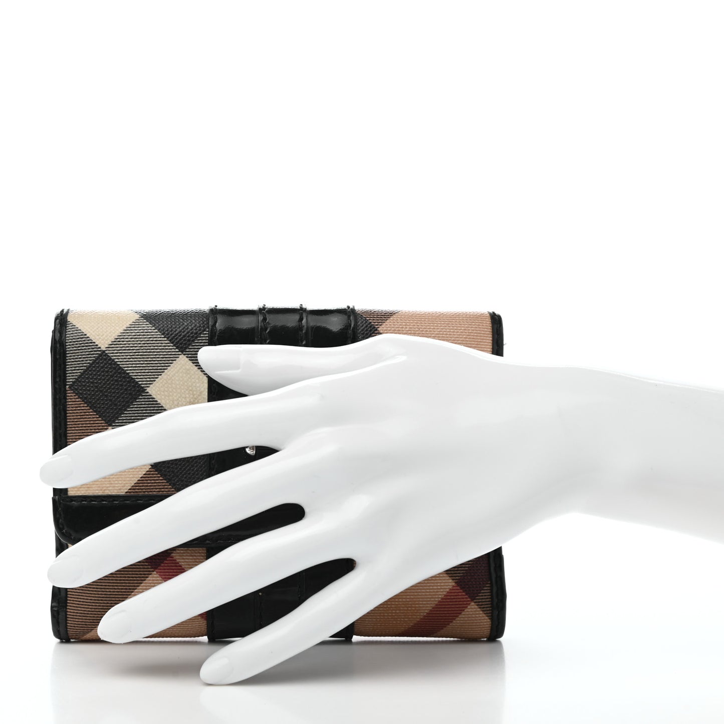 Nova Check Penrose Compact Wallet Black