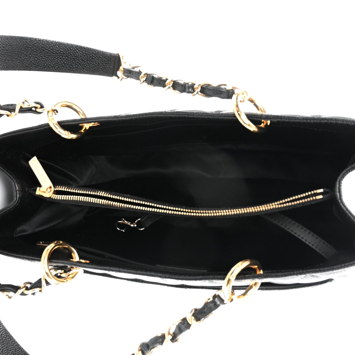 Caviar Quilted Grand Shopping Tote GST Black