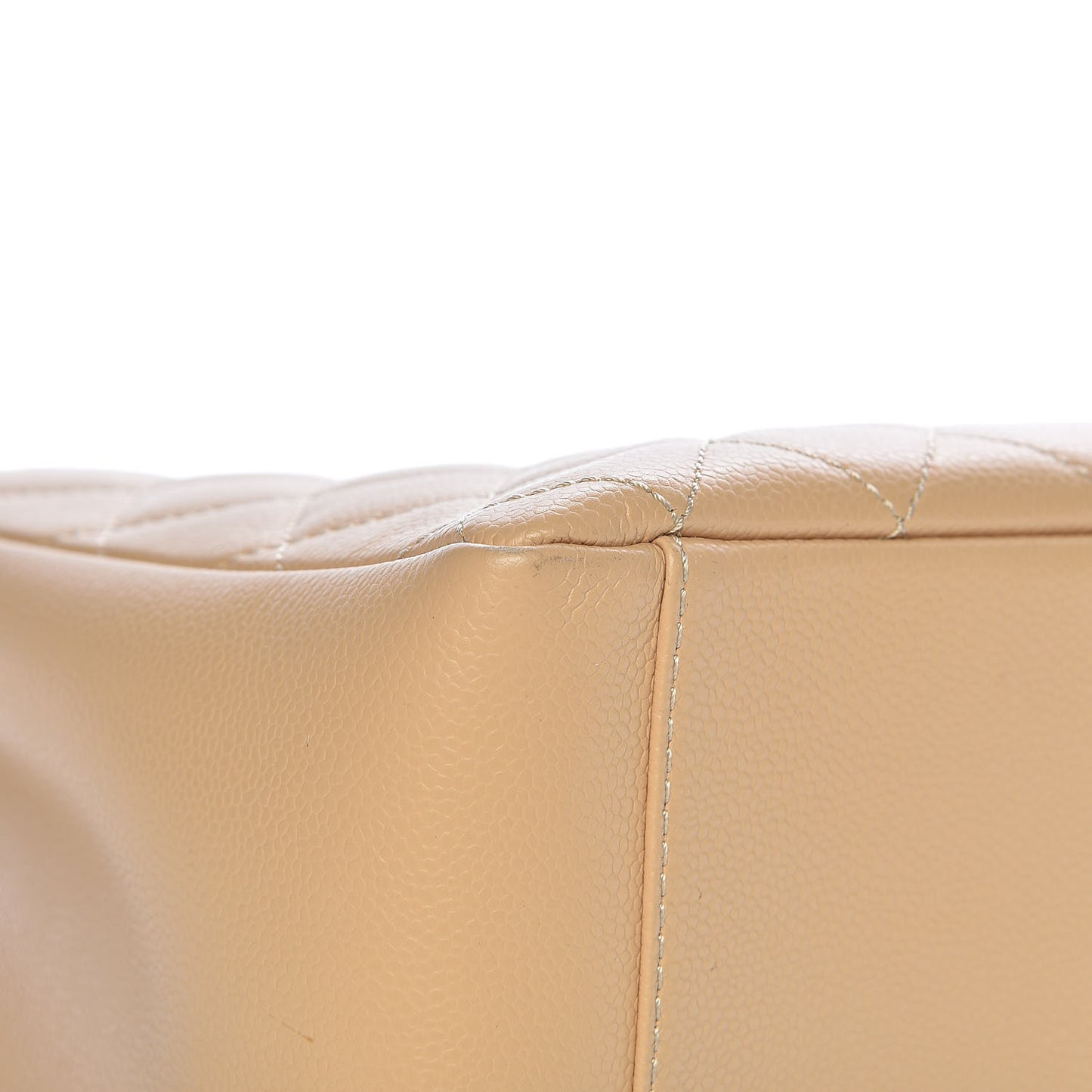 Caviar Quilted Grand Shopping Tote GST Beige Clair