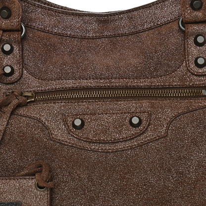 Balenciaga Metallic Craquele Calfskin Classic Hardware City Bronze 8 of 14