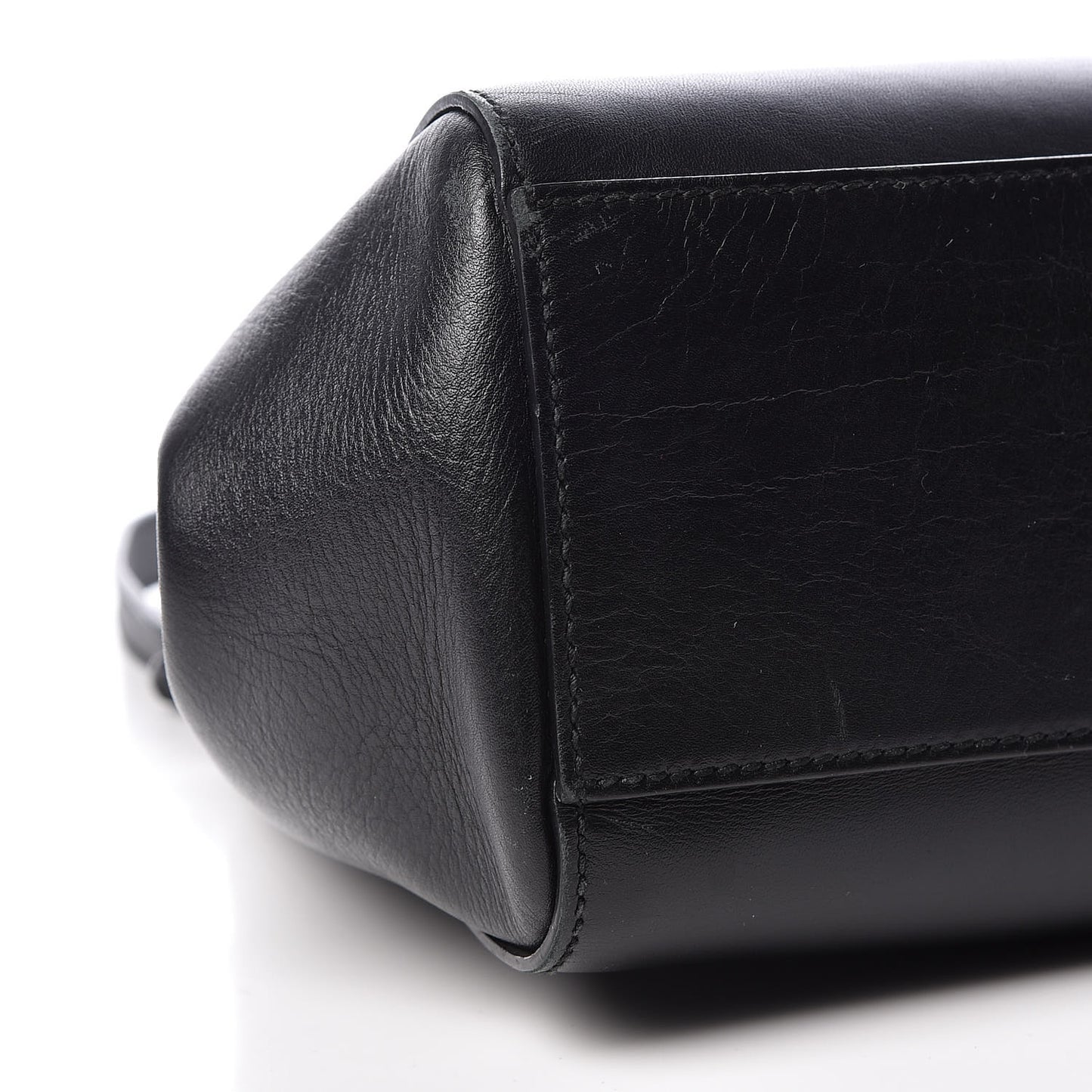 Nappa Bamboo Small Nymphaea Top Handle Bag Black