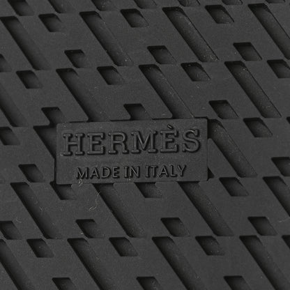 Hermes Suede Goatskin Womens Chypre Sandals 37 Rose Perle Black 7 of 10