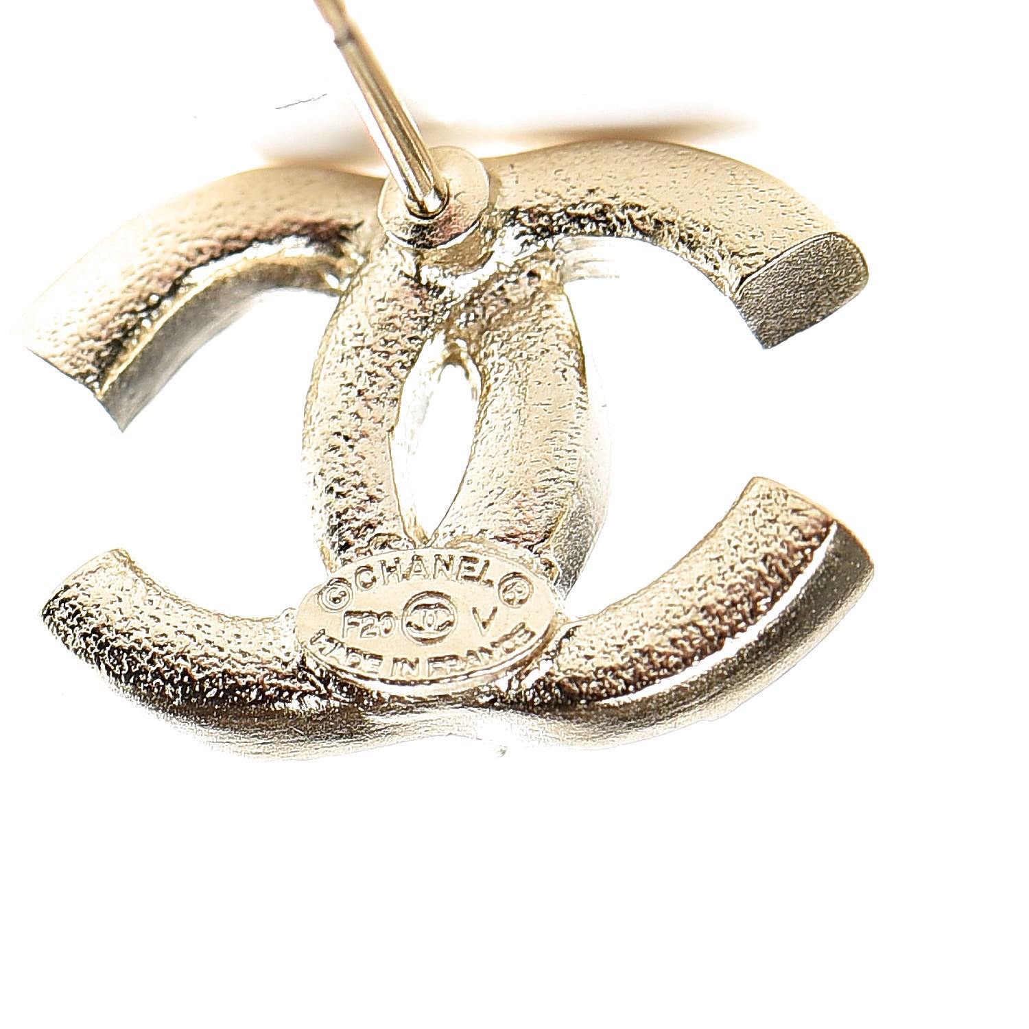 Chanel Crystal Baguette CC Earrings Gold 4 of 6
