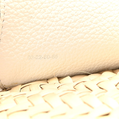 Chloe Raffia Small Grain Calfskin Small Marcie Basket Crossbody White 6 of 11