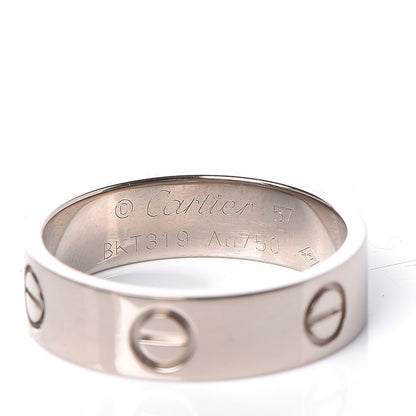 Cartier 18K White Gold 5.5mm LOVE Ring 57 8 4 of 5