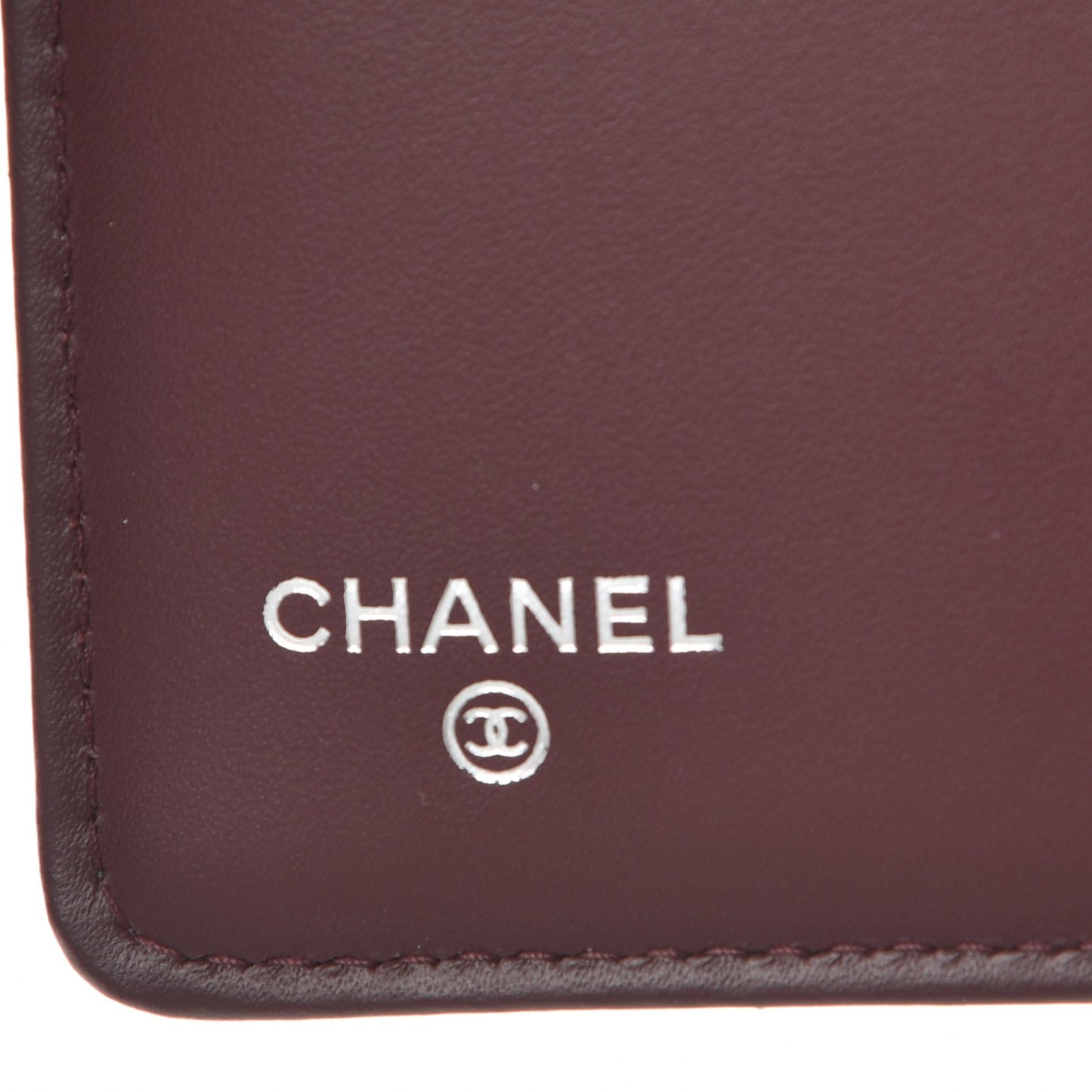 Metallic Calfskin Quilted Yen Wallet Charcoal