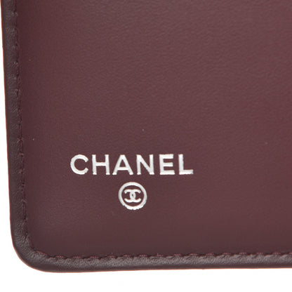 Chanel Metallic Calfskin Quilted Yen Wallet Charcoal 6 of 9