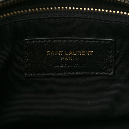 Saint Laurent Boucle Tweed Quilted Toy Loulou Puffer Monogram Chain Satchel Craie 5 of 6
