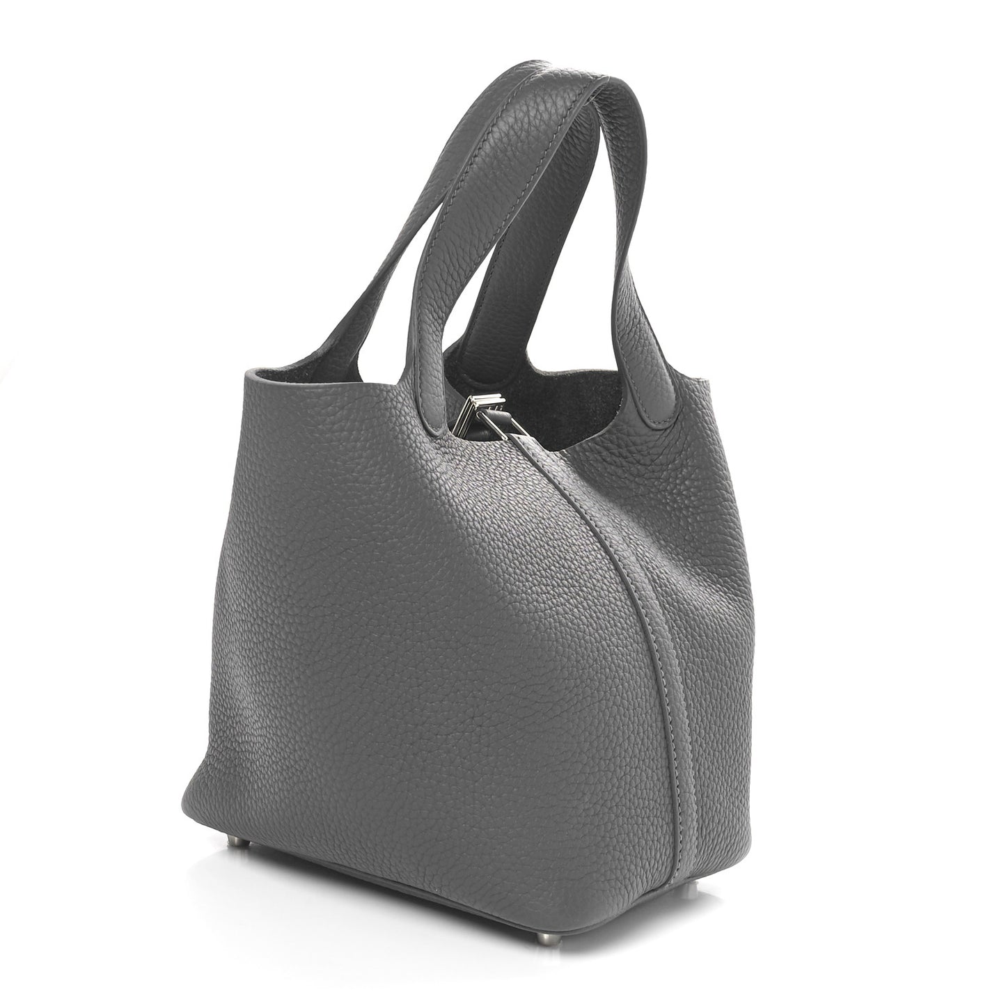 Taurillon Clemence Picotin Lock 18 PM Gris Meyer