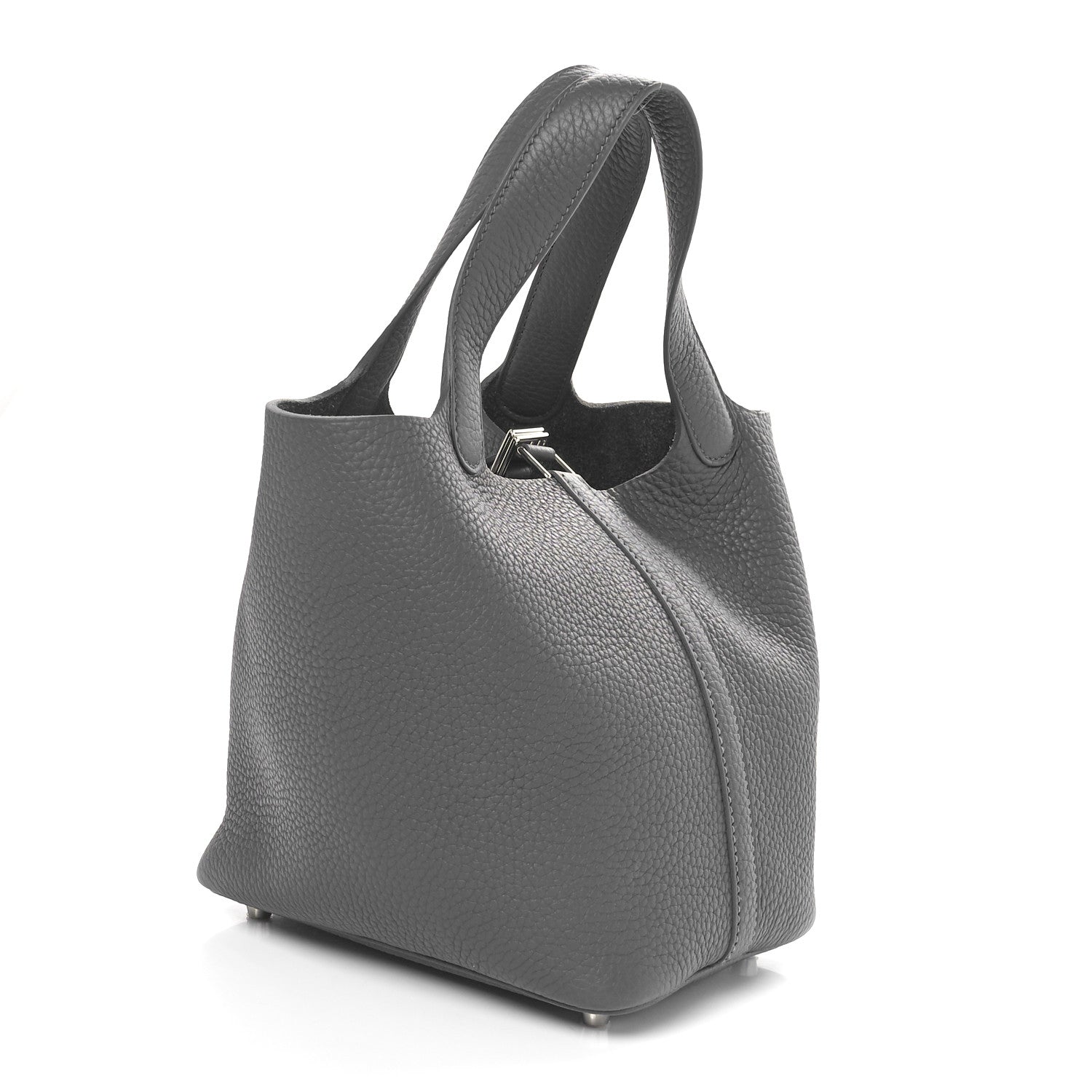 Hermes Taurillon Clemence Picotin Lock 18 PM Gris Meyer 3 of 10